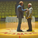 John Reilly as Jerry Buss and Michael Chiklis as Red Auerbach in Winning Time.